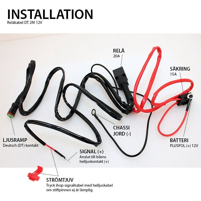 Luxtar Relay Wiring Kit, 3 Lights, 12 V, DT, 60 A - Bild 3