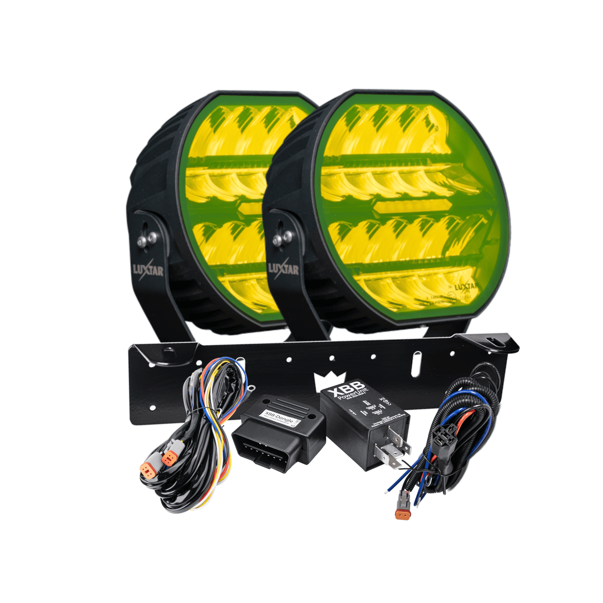 Stellar Black 2-Light Kit, Yellow CAN bus